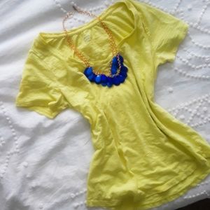 LOFT sunwashed tee in bright yellow